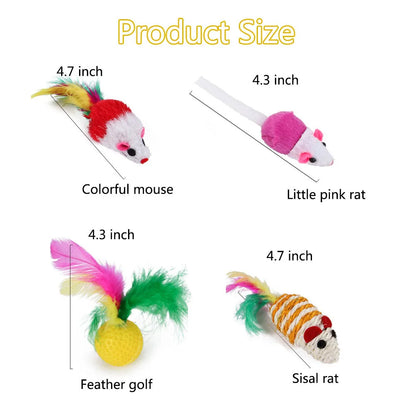 Paquete variado de juguetes para gatos
